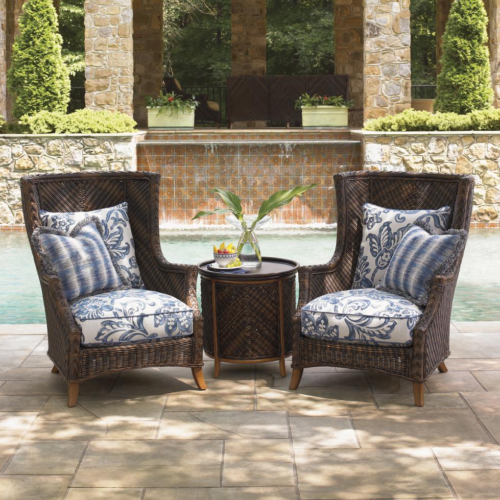Tommy Bahama Outdoor Living Island Estate Lanai Two Wing Back Chairs
